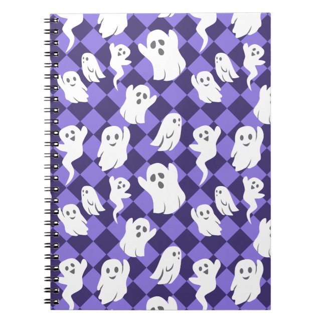 Halloween Ghosts Spiral Notebook (Front)