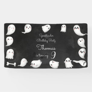 Halloween ghosts spooktacular kids birthday party banner
