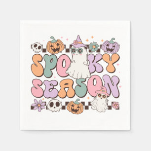 Halloween Ghosts Spooky Season Napkin