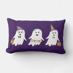 Halloween Ghosts Trick Or Treat Lumbar Cushion