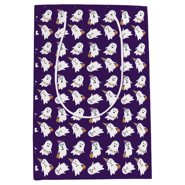 Halloween Ghosts Trick Or Treat Medium Gift Bag (Front)