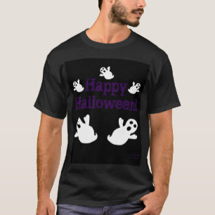 Halloween Ghosts Unisex Black T-Shirt