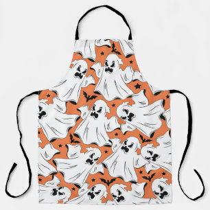Halloween ghosts: vintage textile texture. apron