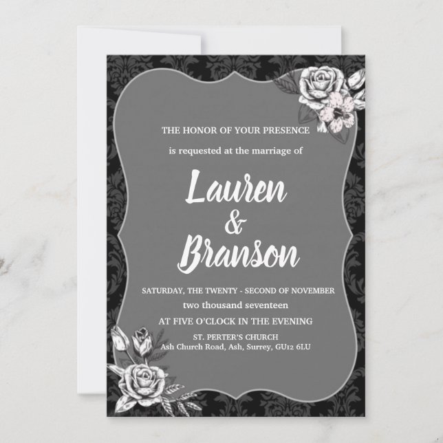 Halloween Ghotic Bridal Shower Invitation (Front)