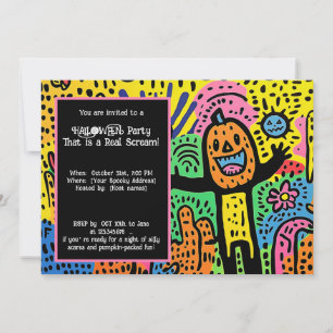Halloween Ghoul Doodle Extravaganza Invitation