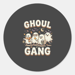 Halloween Ghoul Gang Classic Round Sticker