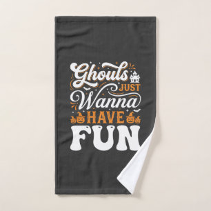 Halloween Ghouls Just Wanna Have Fun Design_1 Hand Towel