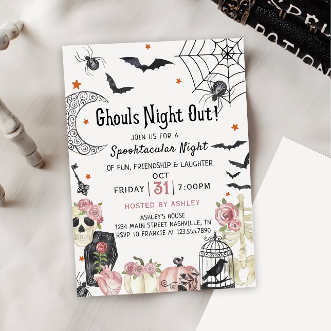 Halloween Ghouls Night Out Party Ladies Night Invitation (Creator Uploaded)