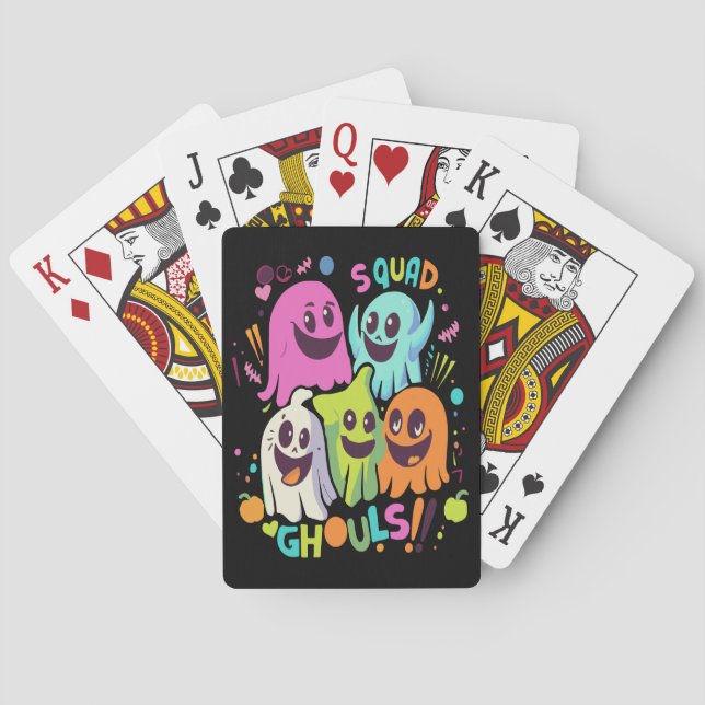 Halloween Ghouls Squad Playing Cards (Back)