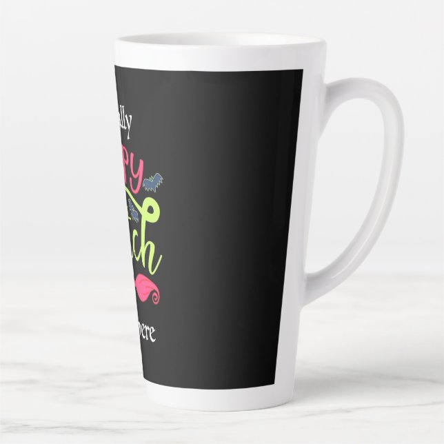 Halloween Gift | A Really Happy Witch Lives Here Latte Mug (Right)