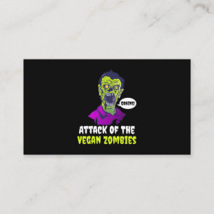 Halloween Gift Attack Of The Vegan Business Card