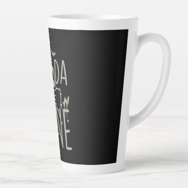 Halloween Gift | Bad To Da Bone Latte Mug (Right)