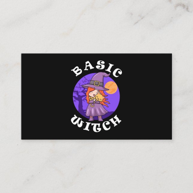Halloween Gift | Basic Witch Business Card (Front)