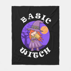 Halloween Gift Basic Witch Fleece Blanket