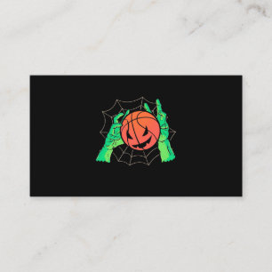 Halloween Gift   Basketball Halloween Business Card