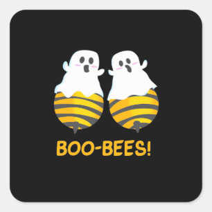Halloween Gift Boo Bees Square Sticker