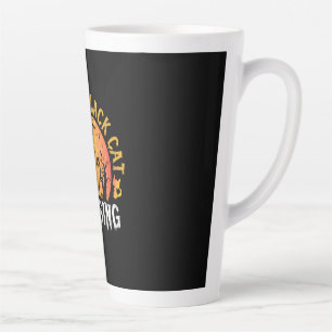Halloween Gift   Danger Cat Crossing Birthday Latte Mug