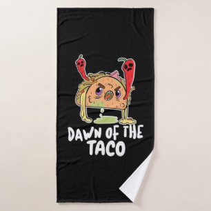 Halloween Gift Dawn Of The Taco Halloween Bath Towel