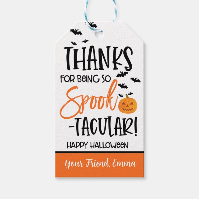 Halloween Gift Favour Tag (Front)