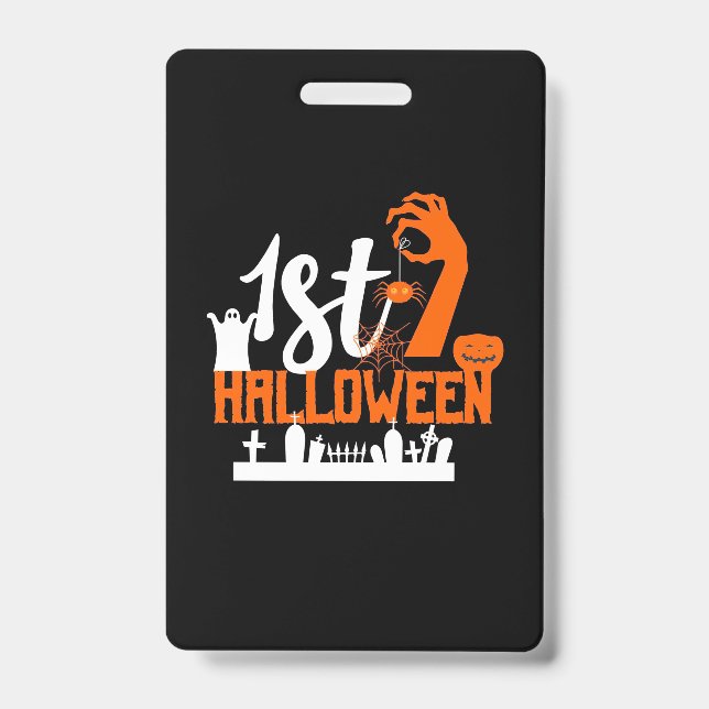 Halloween Gift | First Halloween ID Badge (Front)