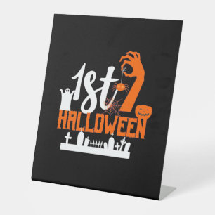Halloween Gift First Halloween Pedestal Sign