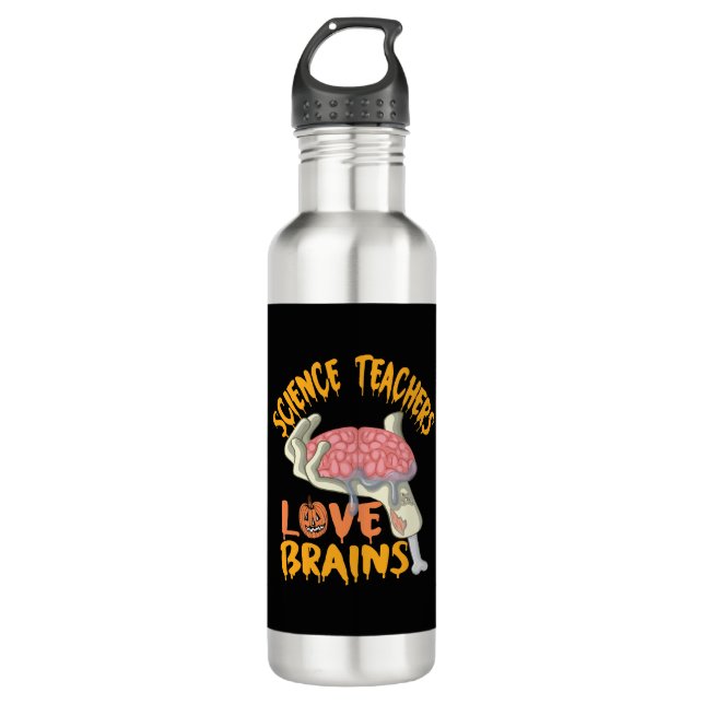 Halloween Gift For Science Teachers Funny T-Shirt 710 Ml Water Bottle (Front)