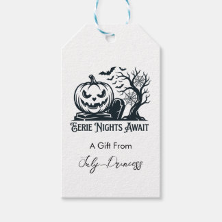 Halloween gift tags, personalised gift tags
