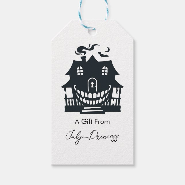 Halloween gift tags, personalised gift tags (Front)