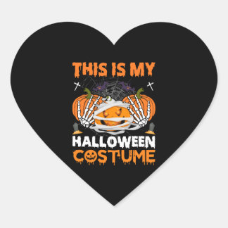 Halloween Gift This Is My Halloween Costume Heart Sticker