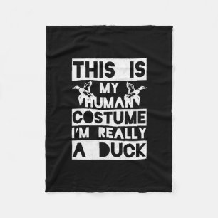 Halloween Gift This Is My Human Costume Im Really Fleece Blanket