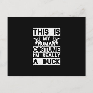 Halloween Gift This Is My Human Costume Im Really Invitation Postcard