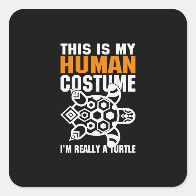 Halloween Gift This Is My Human Costume Square Sticker (Front)