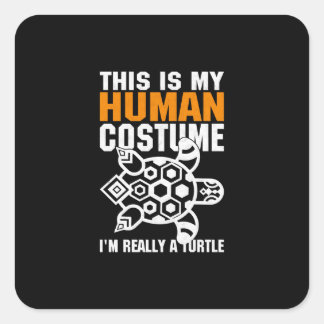 Halloween Gift This Is My Human Costume Square Sticker