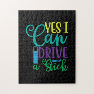 Halloween Gift Yes I Can Drive A Stick Jigsaw Puzzle