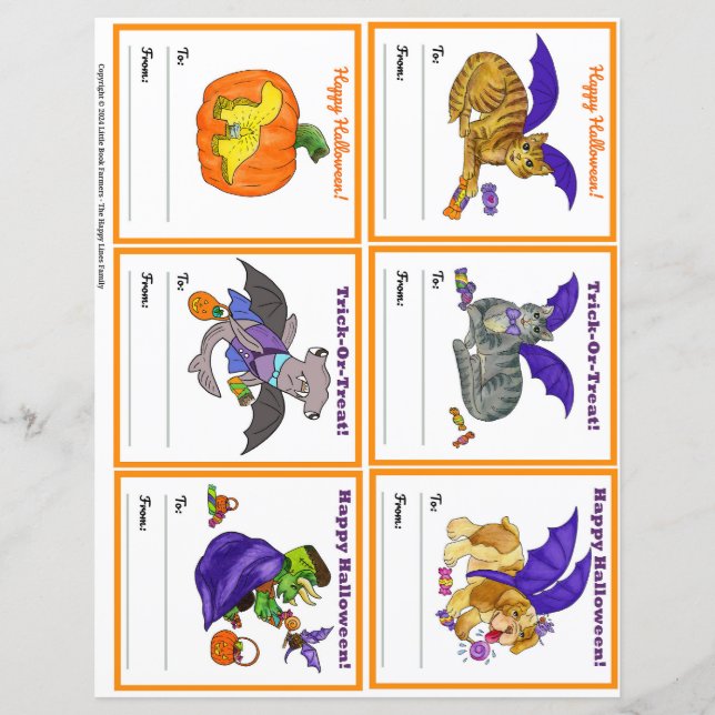  Halloween Gifting Party Class Cards Set 2 (Front)
