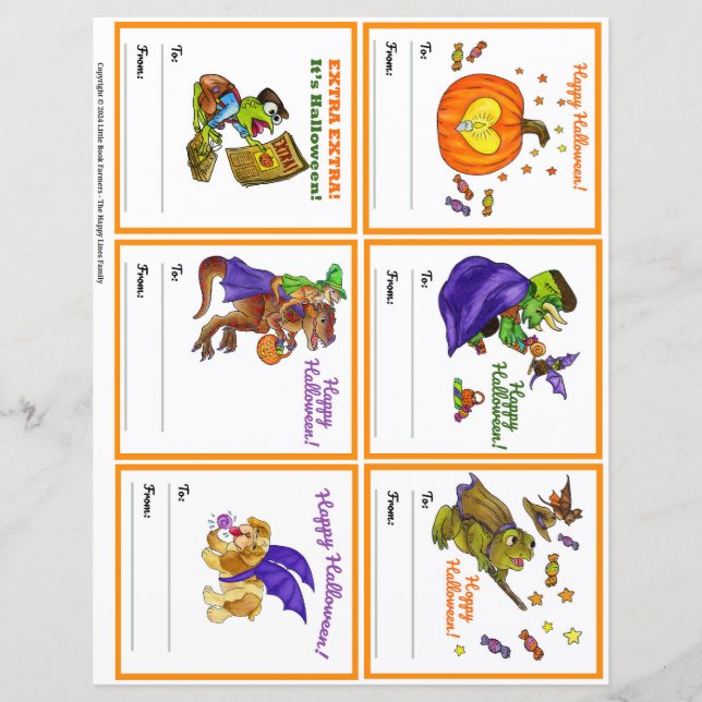  Halloween Gifting Party Class Cards Set 3 (Front)