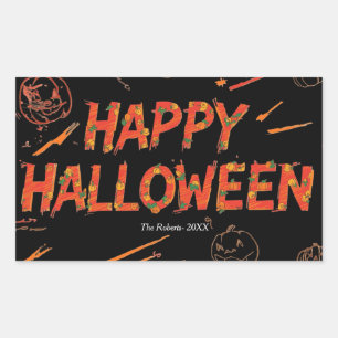 Halloween giftsticker, Minimalist Modern halloween Rectangular Sticker