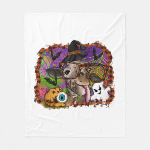 Halloween Giraffe Fleece Blanket