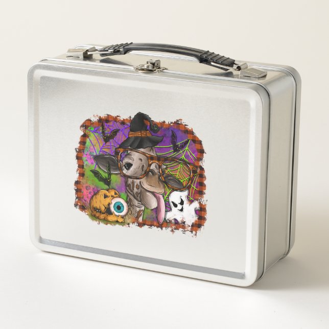 Halloween Giraffe Metal Lunch Box (Front)