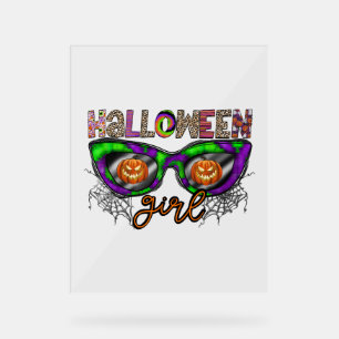 Halloween Girl Acrylic Sign