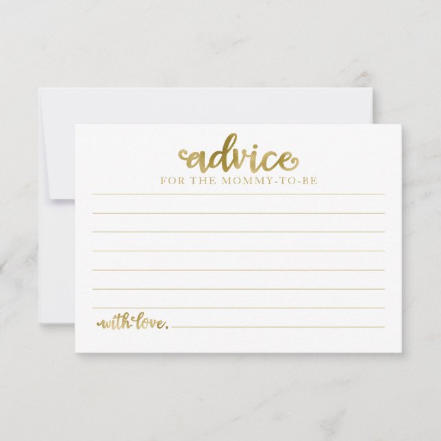 Halloween Girl Baby Shower Advice Cards (Front)