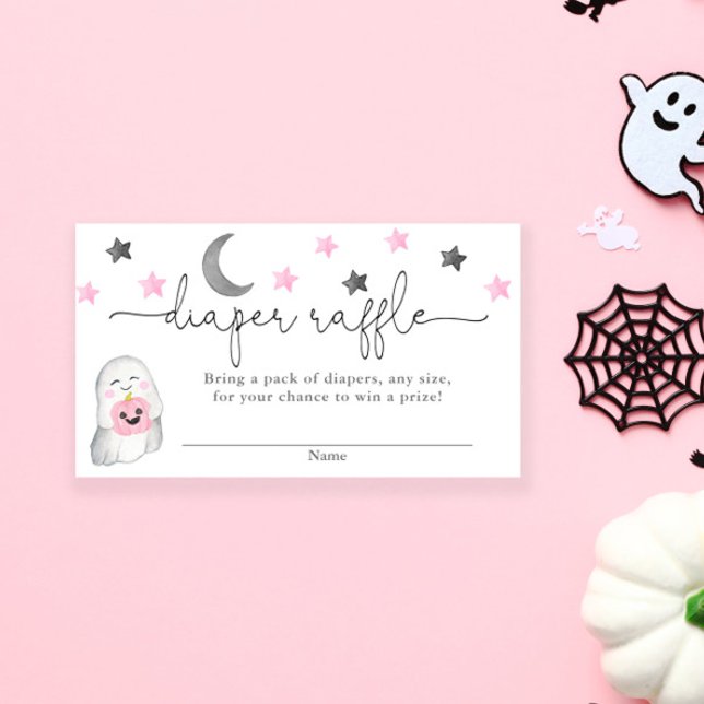 Halloween girl baby shower diaper raffle cards (Creator Uploaded)