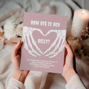 Halloween Girl Baby Shower How Big Is Her Belly Poster