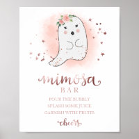 Halloween Girl Baby Shower Mimosa Bar Sign