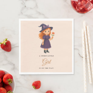 Halloween Girl Baby Shower Napkin