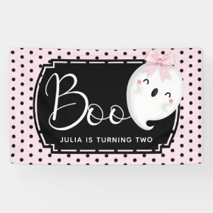 Halloween Girl Boo Second Birthday Banner