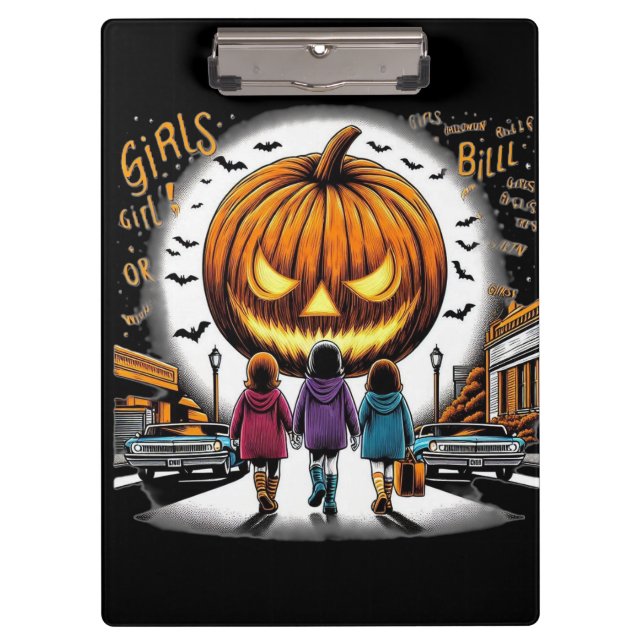 Halloween girl clipboard (Front)