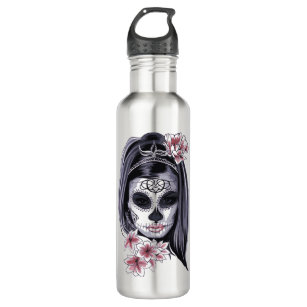Halloween Girl Day of the Dead 710 Ml Water Bottle