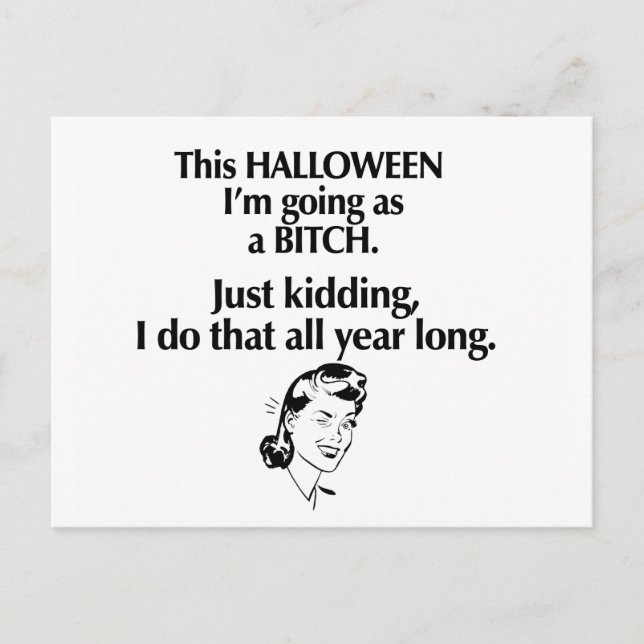 halloween girl postcard (Front)