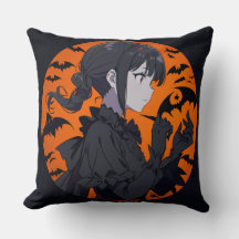 halloween girl Throw Pillow